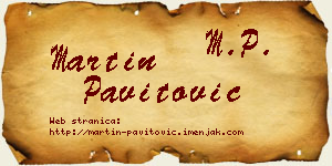 Martin Pavitović vizit kartica